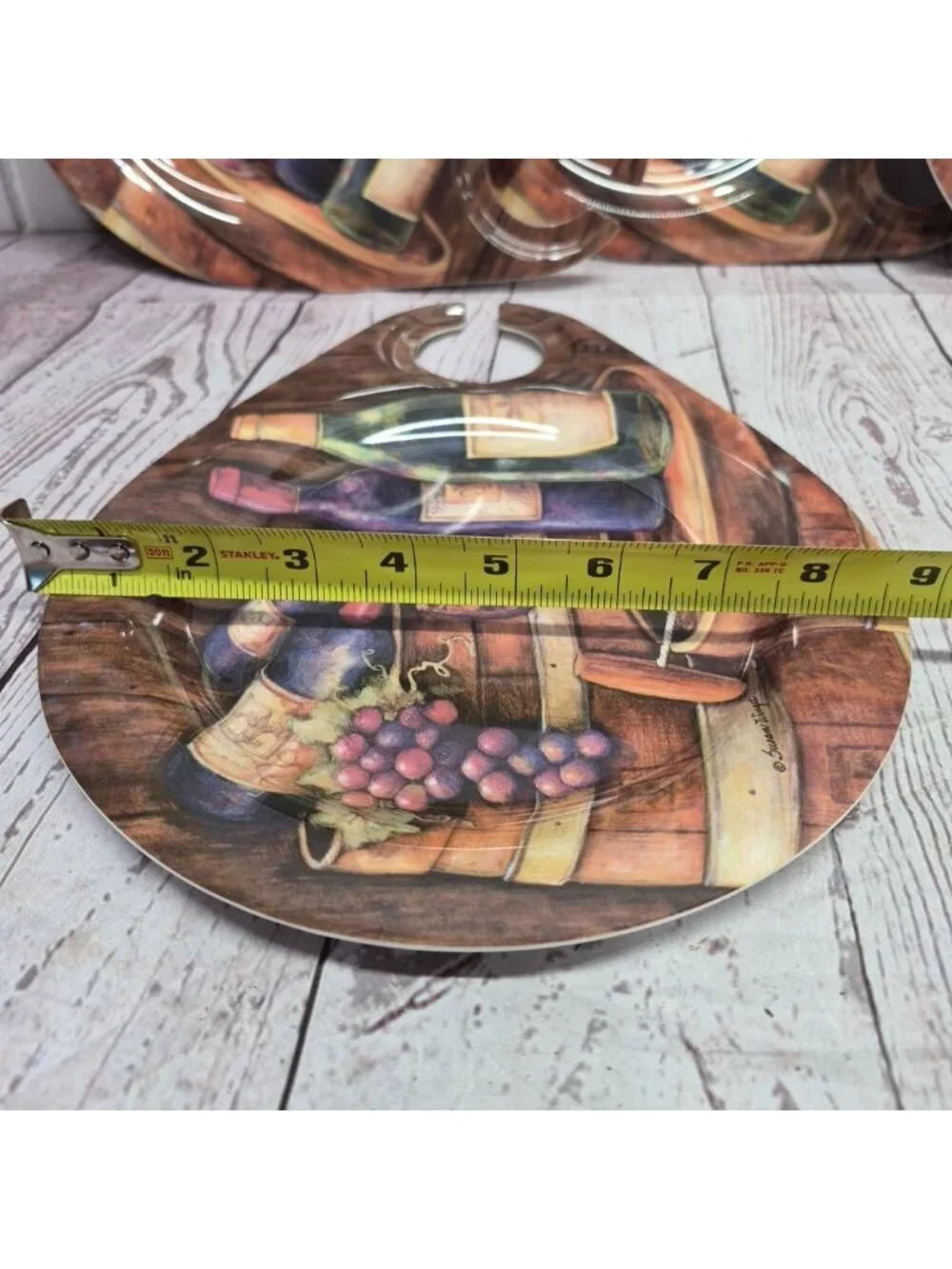Susan Winget for Keller Charles Melamine Appetizer‎ Cocktail Plates~Lot Of 6